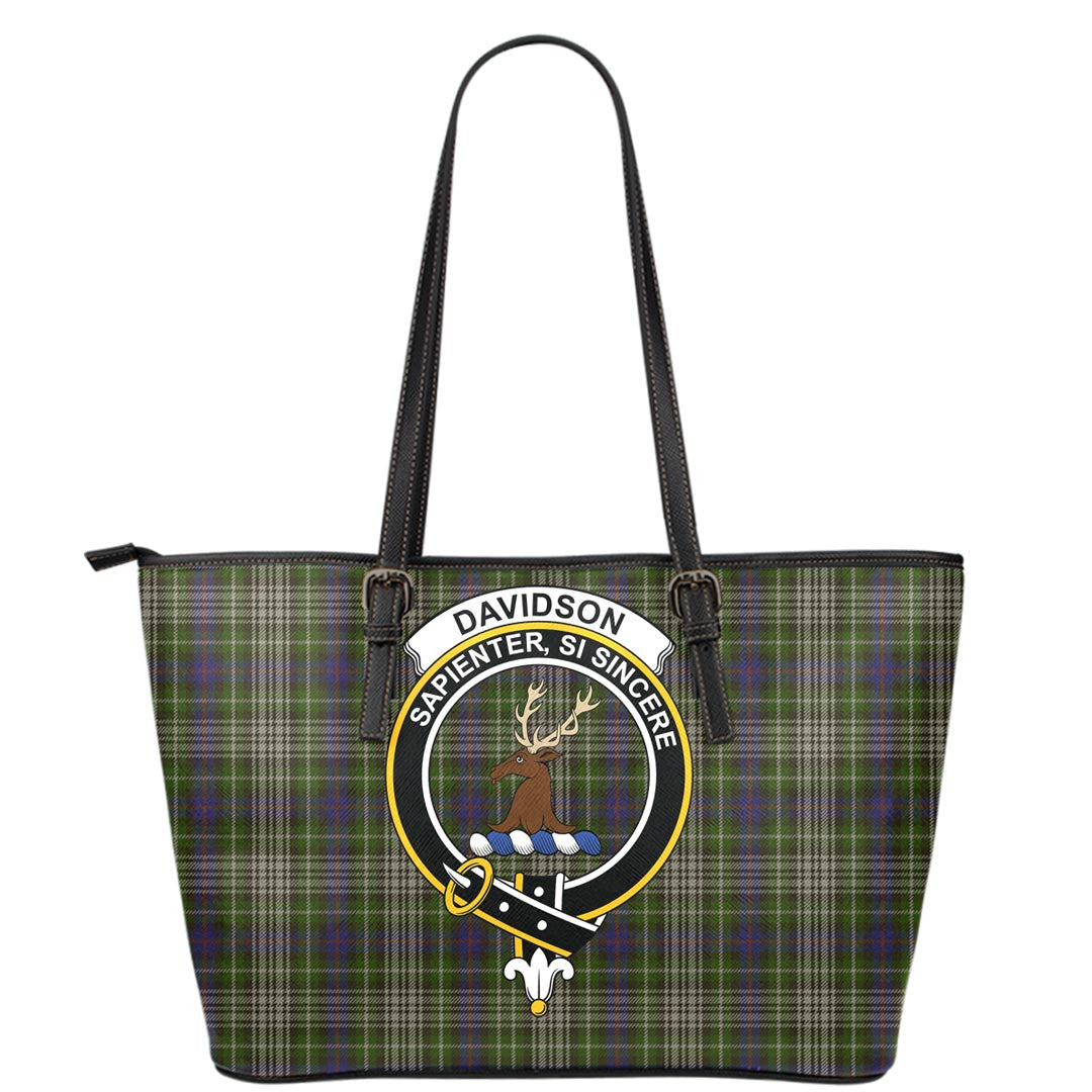 Davidson Tulloch Dress Tartan Crest Leather Tote