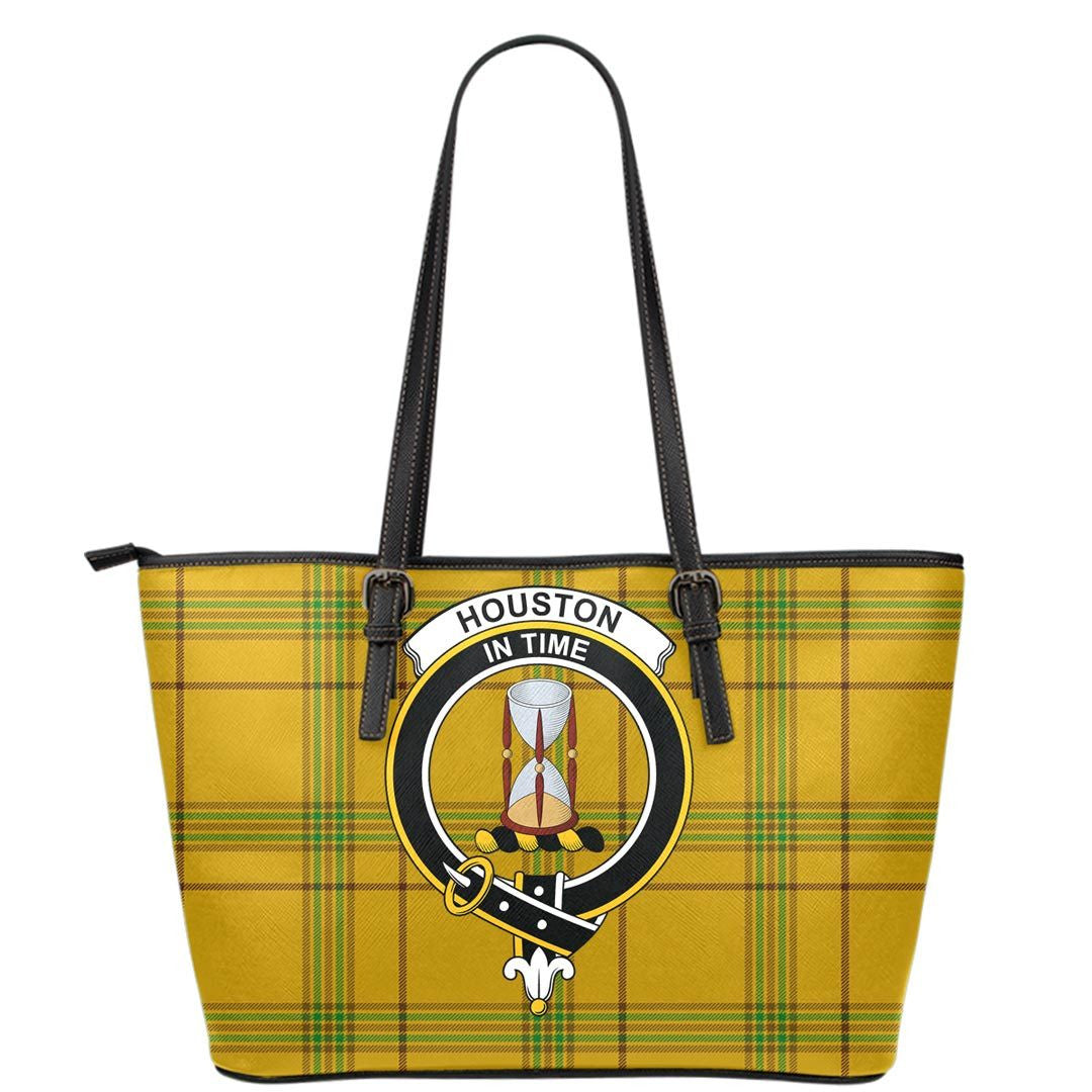 Houston Tartan Crest Leather Tote