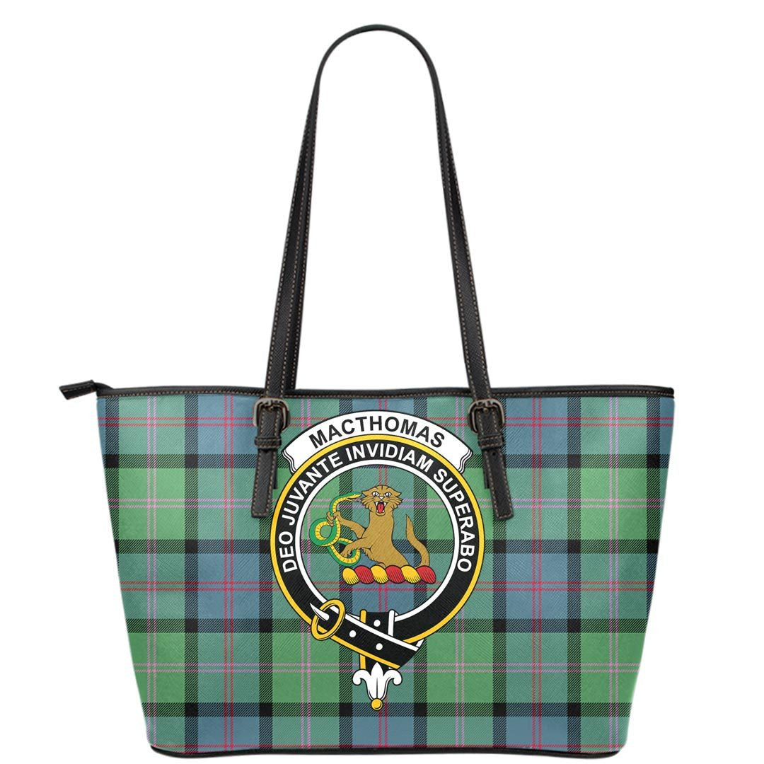 MacThomas Ancient Tartan Crest Leather Tote