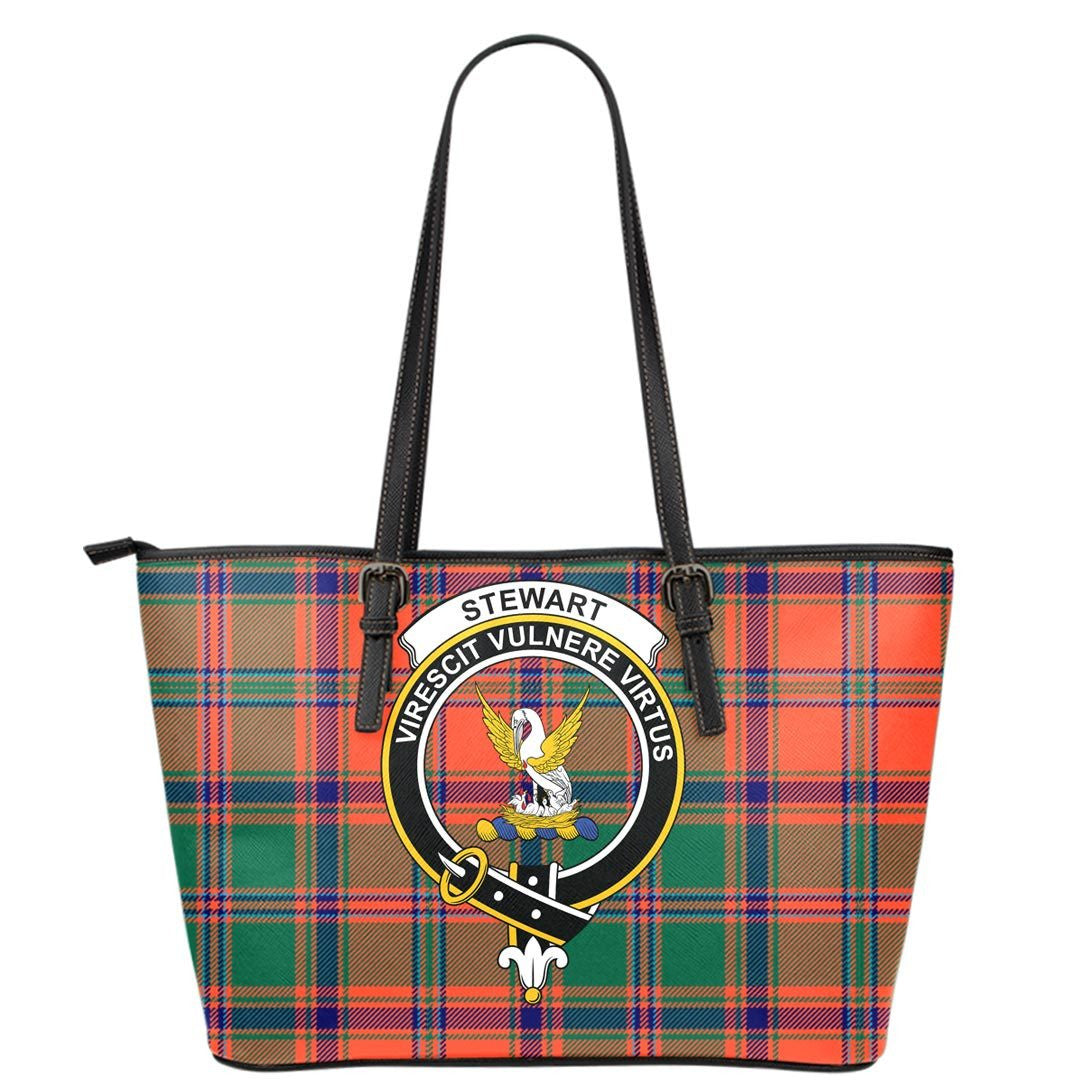 Stewart of Appin Ancient Tartan Crest Leather Tote