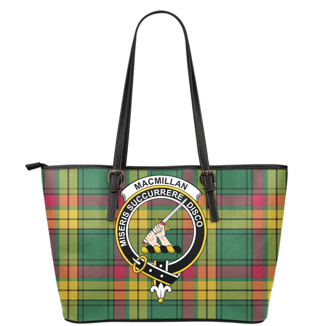 MacMillan Old Ancient Tartan Crest Leather Tote