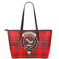 MacDougall Modern Tartan Crest Leather Tote