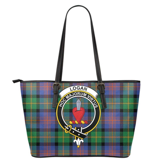 Logan Ancient Tartan Crest Leather Tote