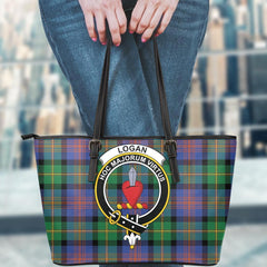 Logan Ancient Tartan Crest Leather Tote