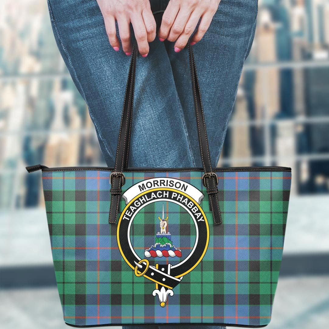 Morrison Ancient Tartan Crest Leather Tote