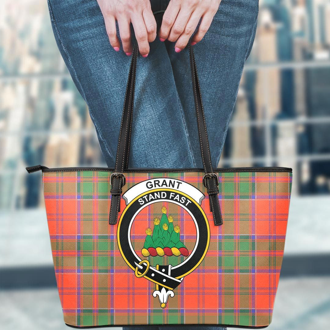 Grant Ancient Tartan Crest Leather Tote