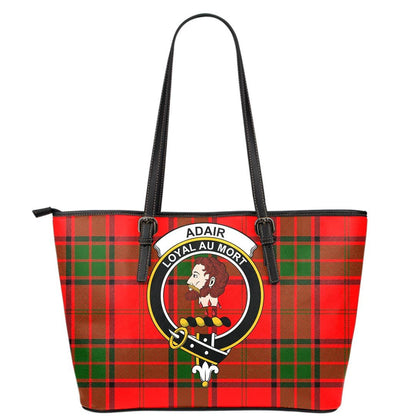 Adair Tartan Crest Leather Tote