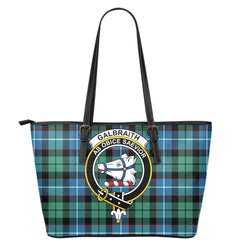 Galbraith Ancient Tartan Crest Leather Tote