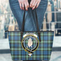Lamont Ancient Tartan Crest Leather Tote