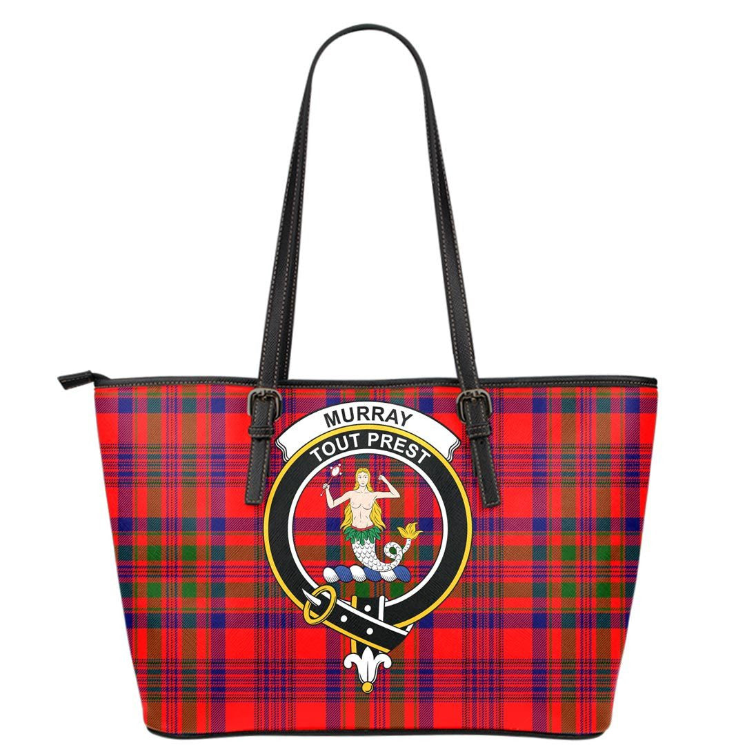 Murray of Tulloch Modern Tartan Crest Leather Tote