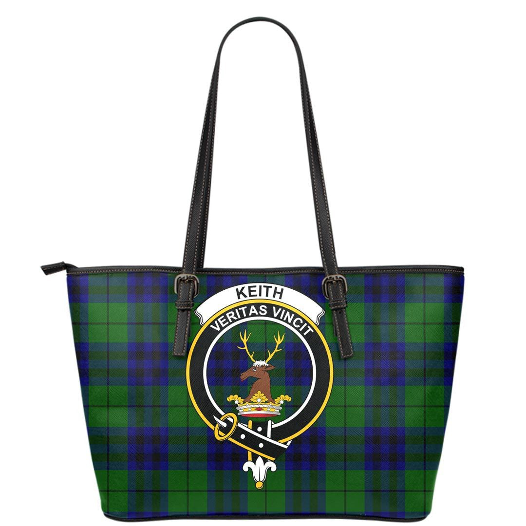 Keith Modern Tartan Crest Leather Tote