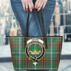 Gayre Tartan Crest Leather Tote