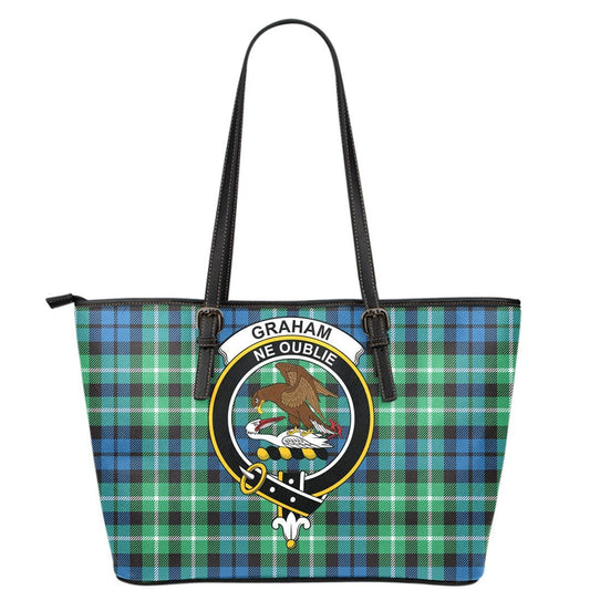 Graham of Montrose Ancient Tartan Crest Leather Tote