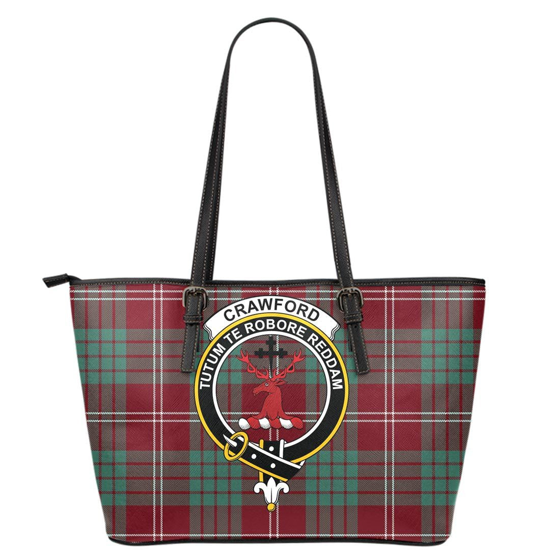 Crawford Modern Tartan Crest Leather Tote