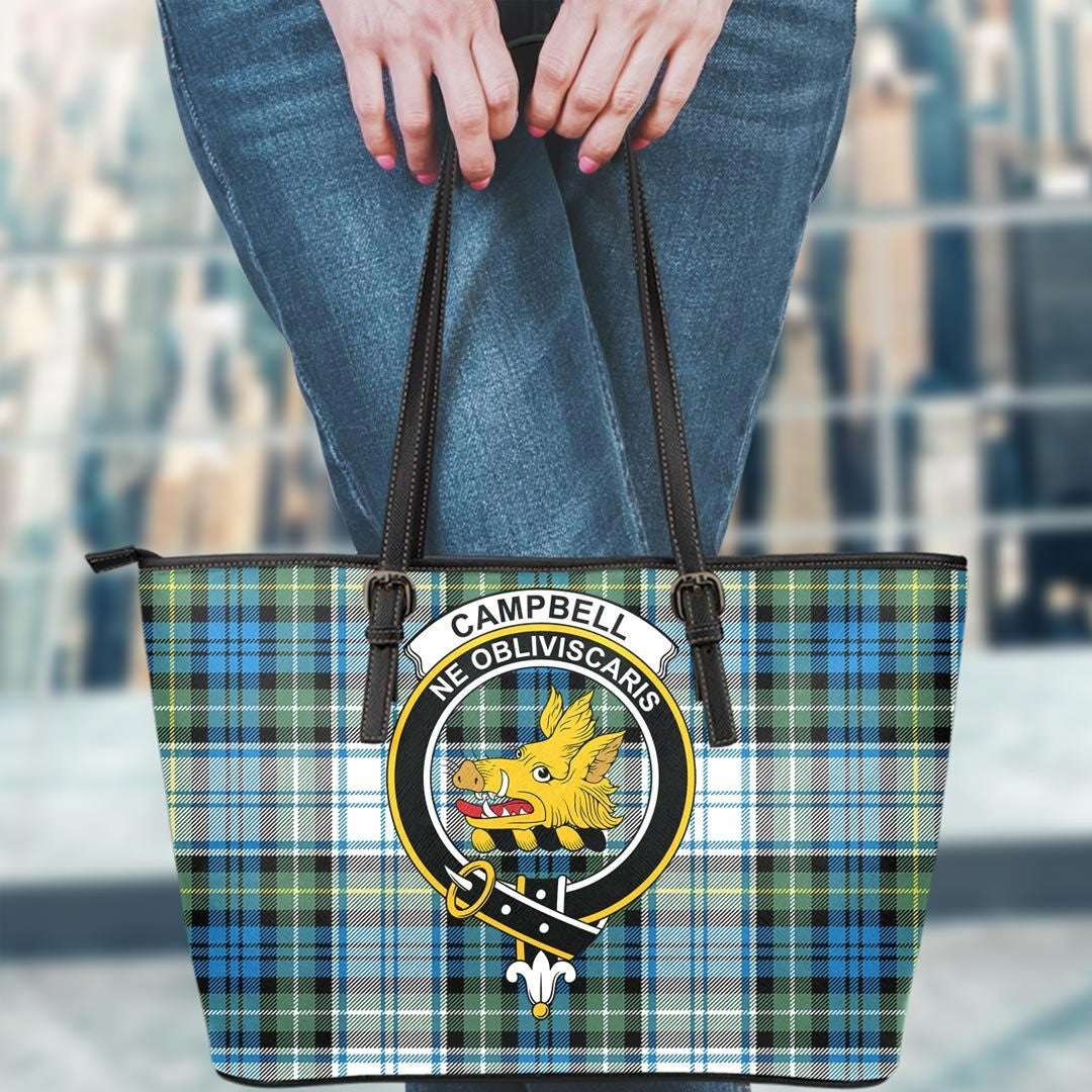 Campbell Dress Tartan Crest Leather Tote