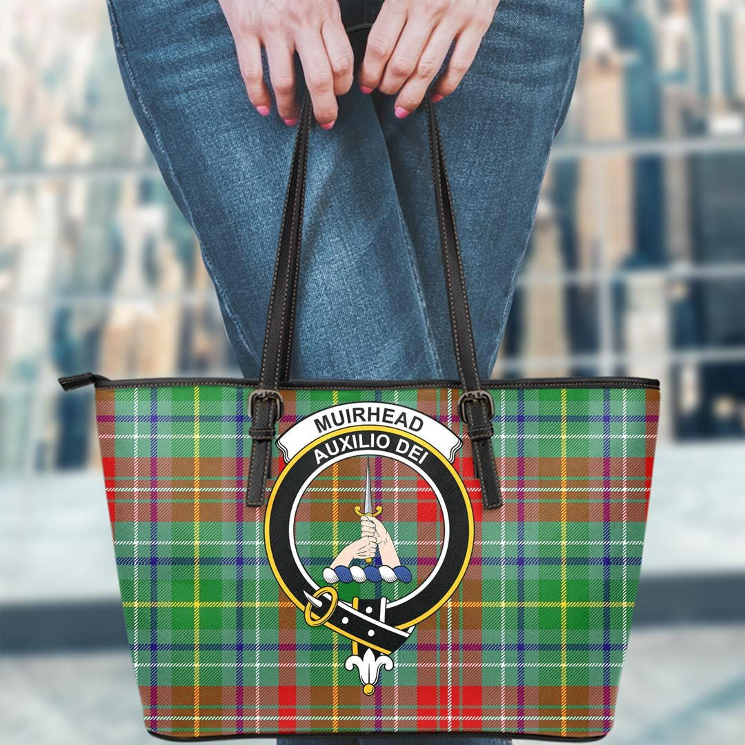 Muirhead Tartan Crest Leather Tote