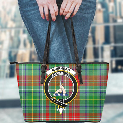 Muirhead Tartan Crest Leather Tote