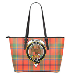 Munro Ancient Tartan Crest Leather Tote