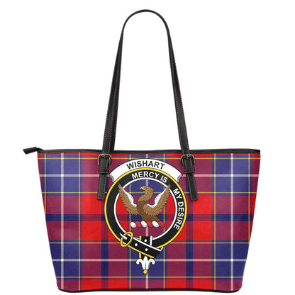 Wishart Dress Tartan Crest Leather Tote