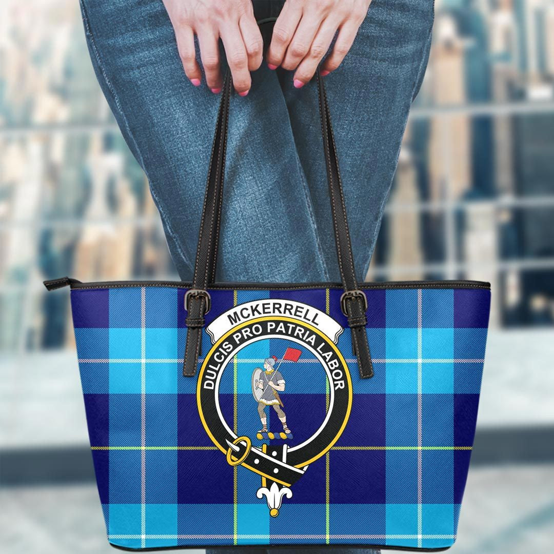 McKerrell Tartan Crest Leather Tote