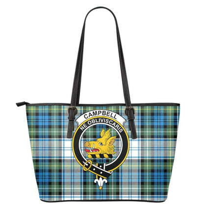 Campbell Dress Tartan Crest Leather Tote
