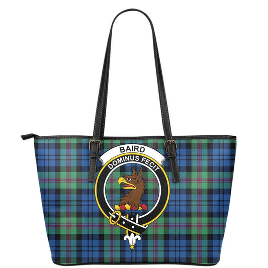 Baird Ancient Tartan Crest Leather Tote