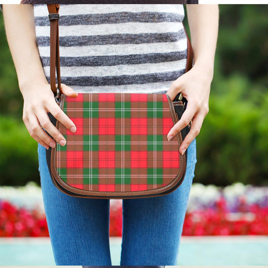 Lennox Modern Tartan Plaid Saddle Bag