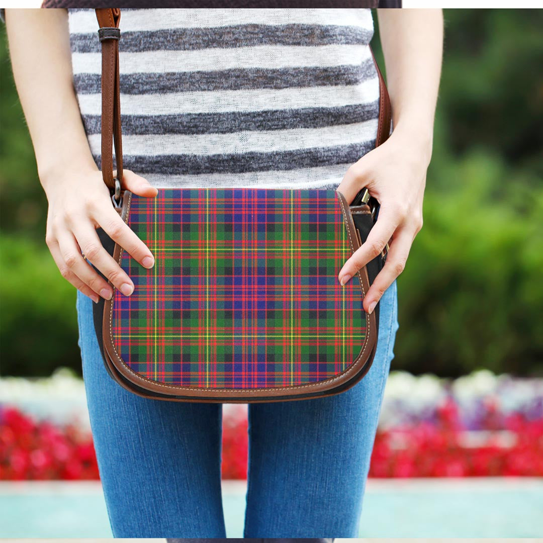 Carnegie Modern Tartan Plaid Saddle Bag