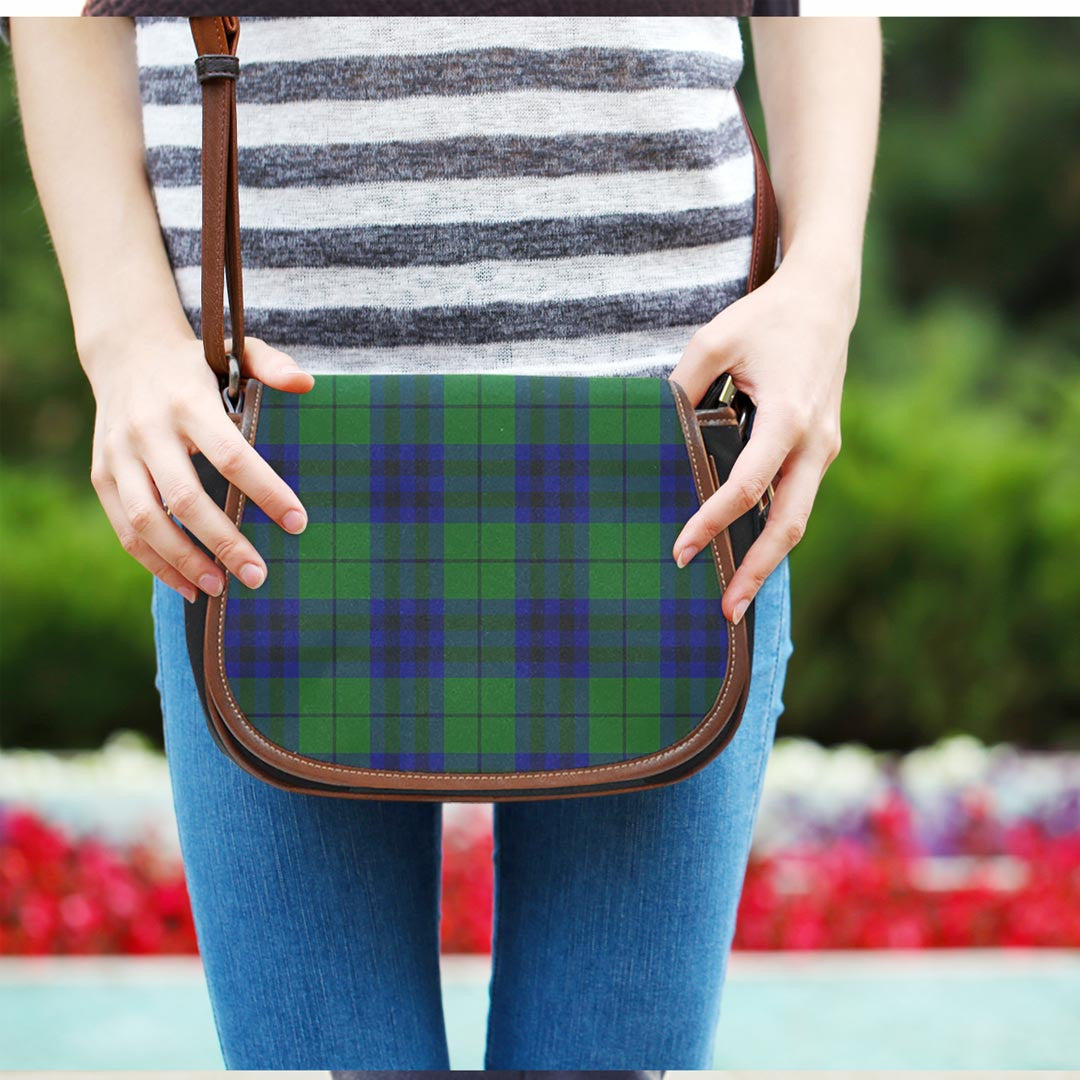 Keith Modern Tartan Plaid Saddle Bag