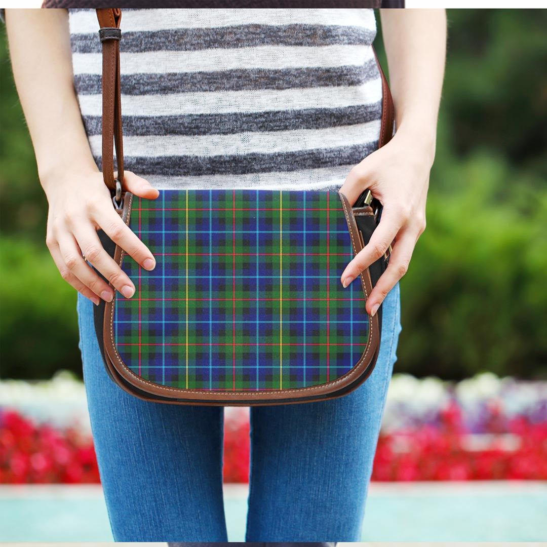 Smith Modern Tartan Plaid Saddle Bag