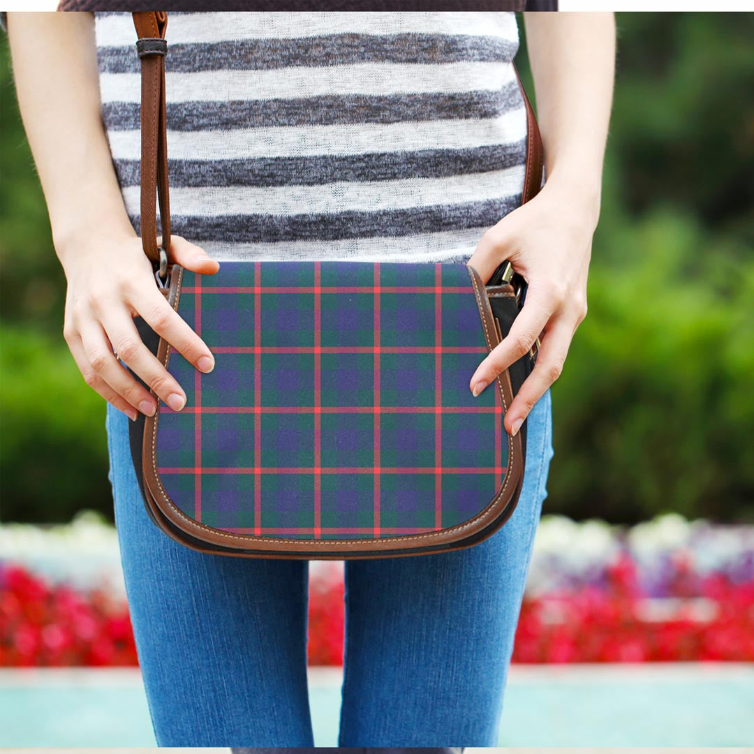 Agnew Modern Tartan Plaid Saddle Bag