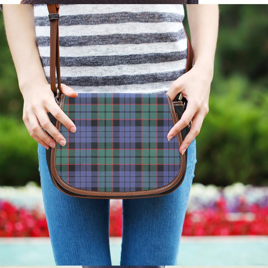 Fletcher Modern Tartan Plaid Saddle Bag