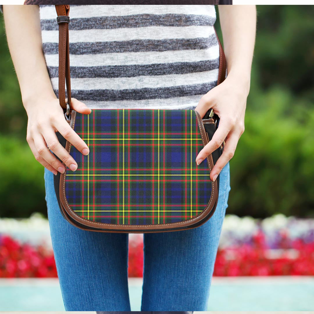 MacLellan Modern Tartan Plaid Saddle Bag