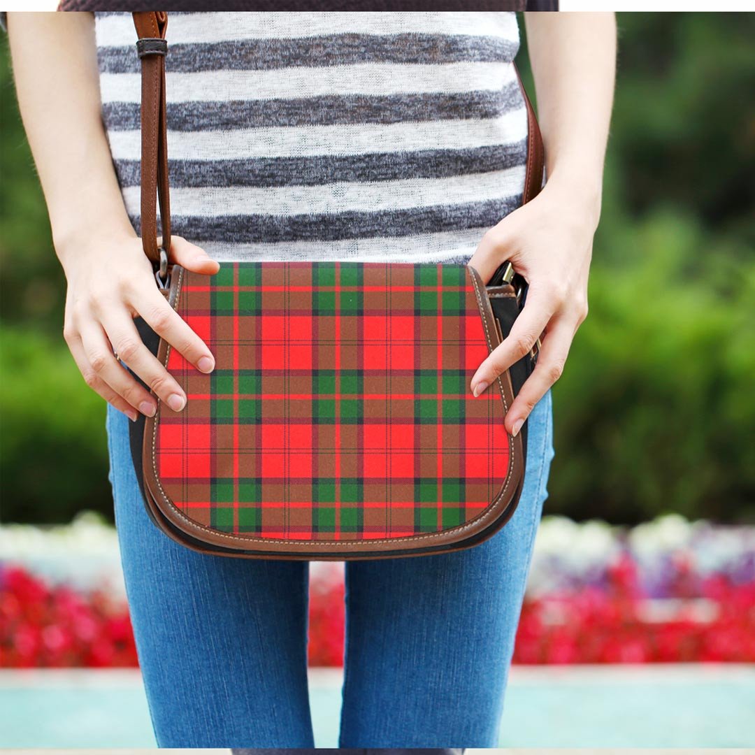 Dunbar Modern Tartan Plaid Saddle Bag