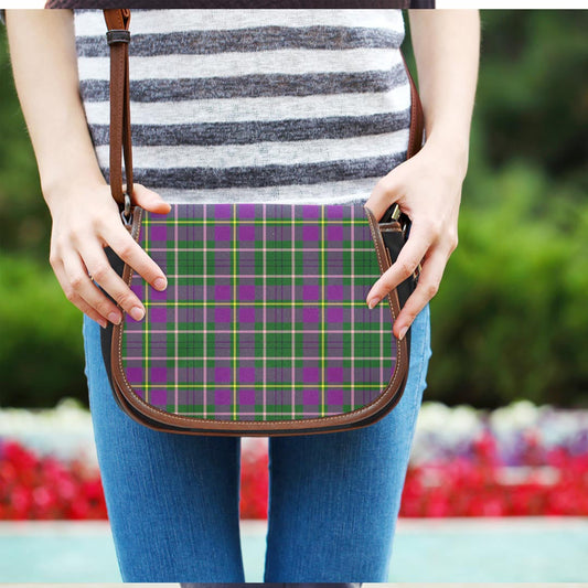 Taylor Weathered Tartan Plaid Saddle Bag