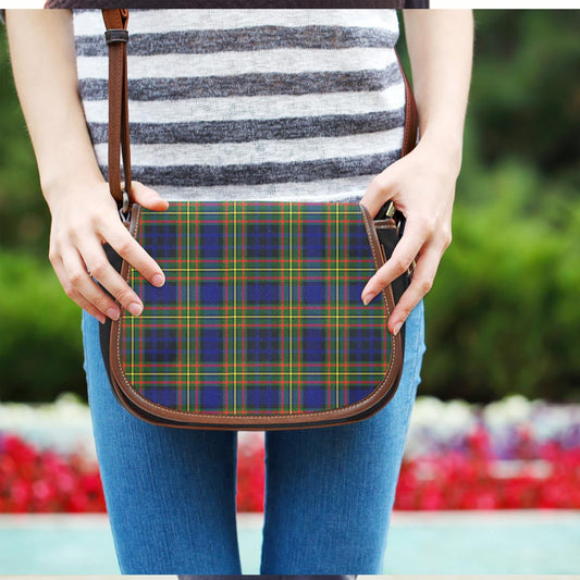 Clelland Modern Tartan Plaid Saddle Bag