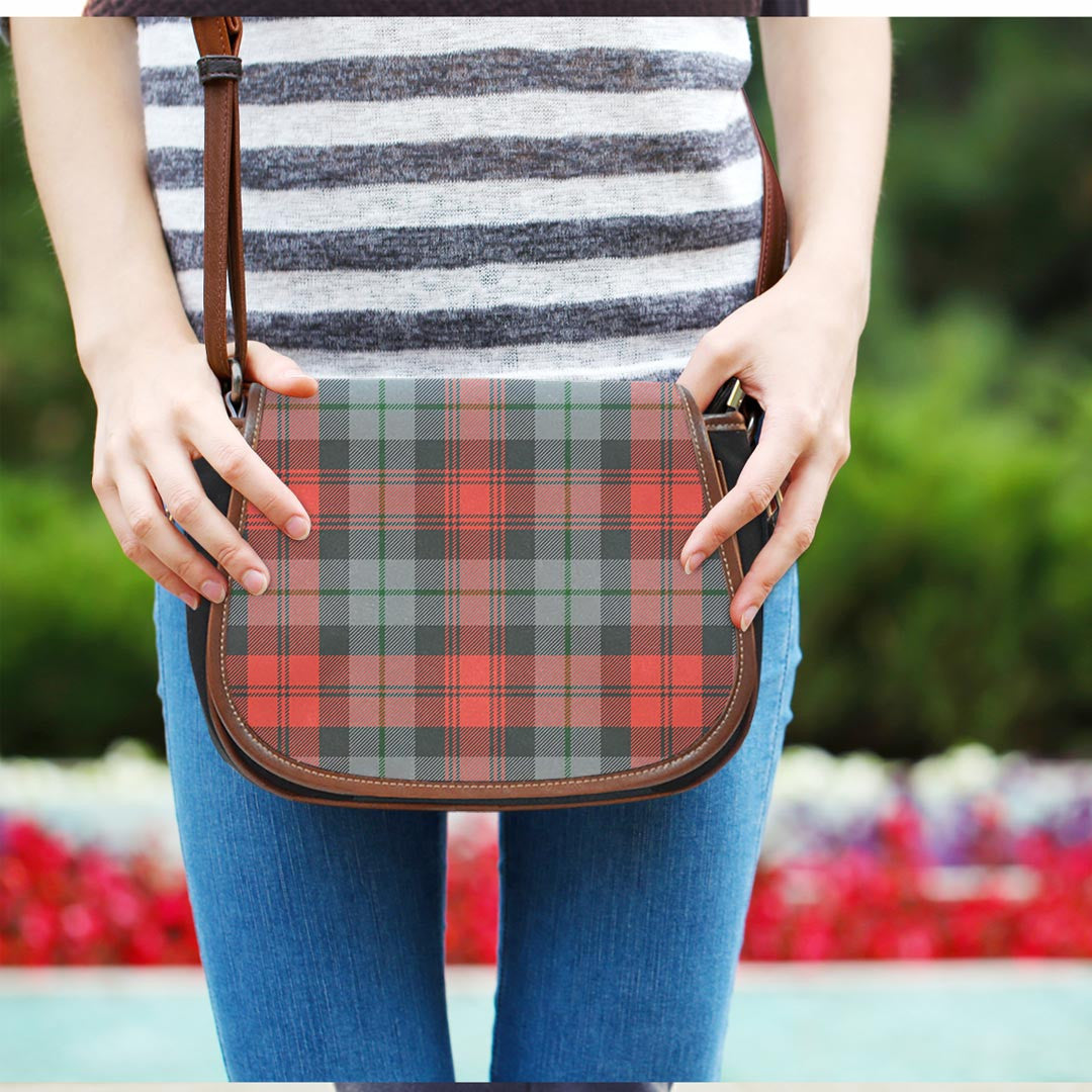 MacLachlan Weathered Tartan Plaid Saddle Bag