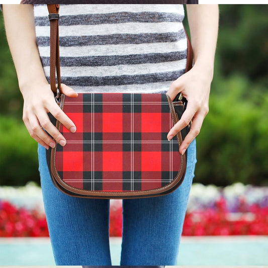 Ramsay Modern Tartan Plaid Saddle Bag