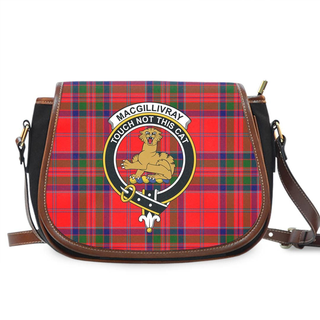 MacGillivray Modern Tartan Crest Saddle Bag