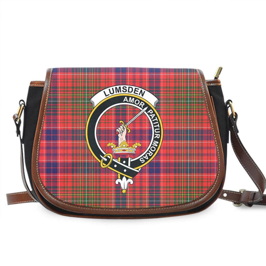 Lumsden Modern Tartan Crest Saddle Bag