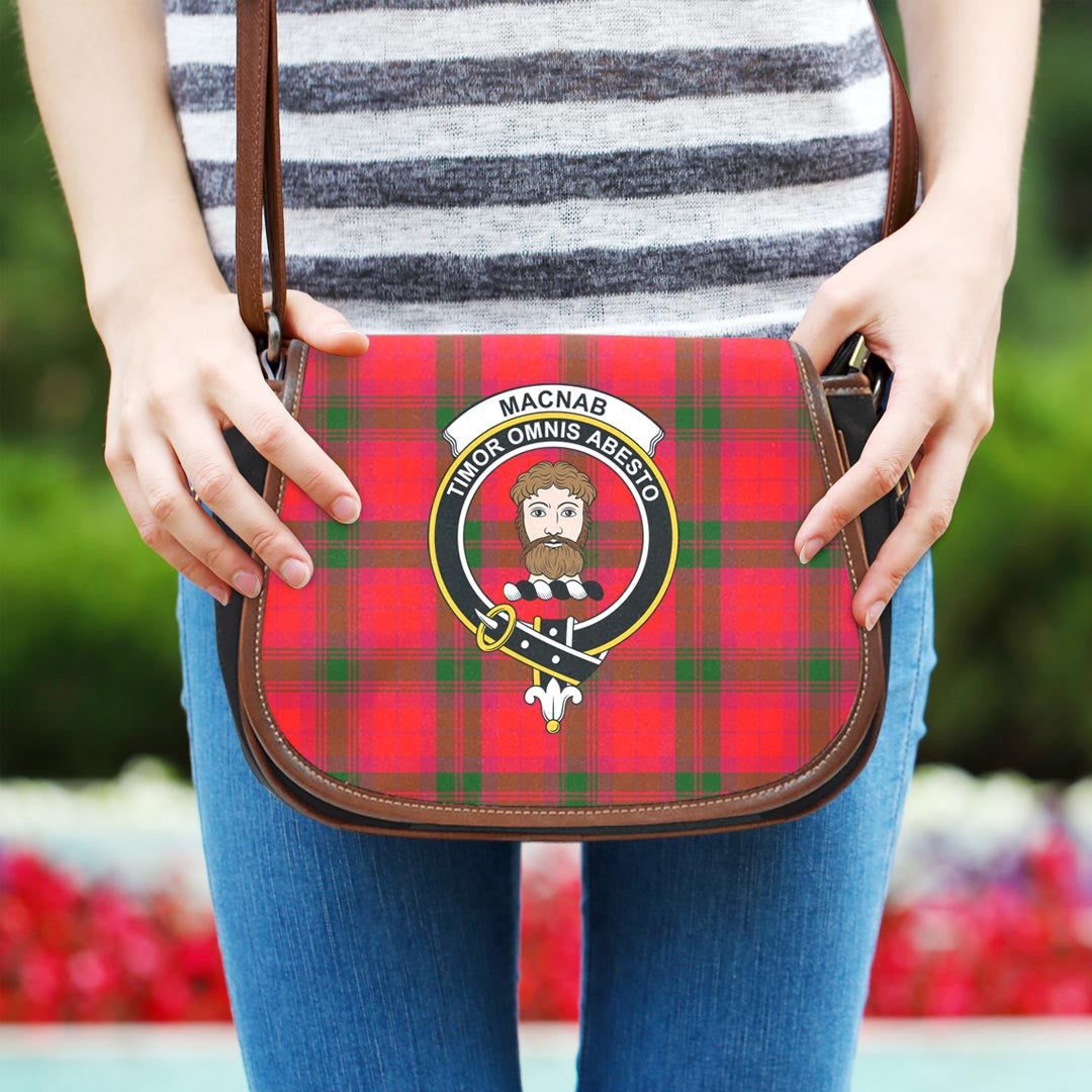 MacNab Modern Tartan Crest Saddle Bag