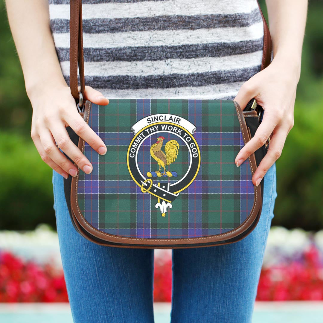 Sinclair Hunting Modern Tartan Crest Saddle Bag