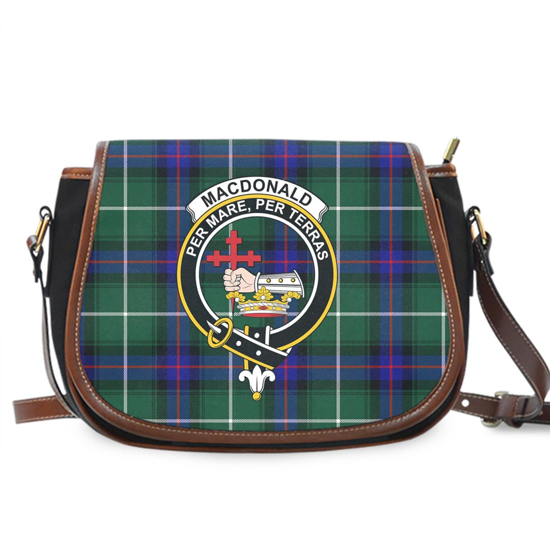 MacDonald of the Isles Hunting Modern Tartan Crest Saddle Bag