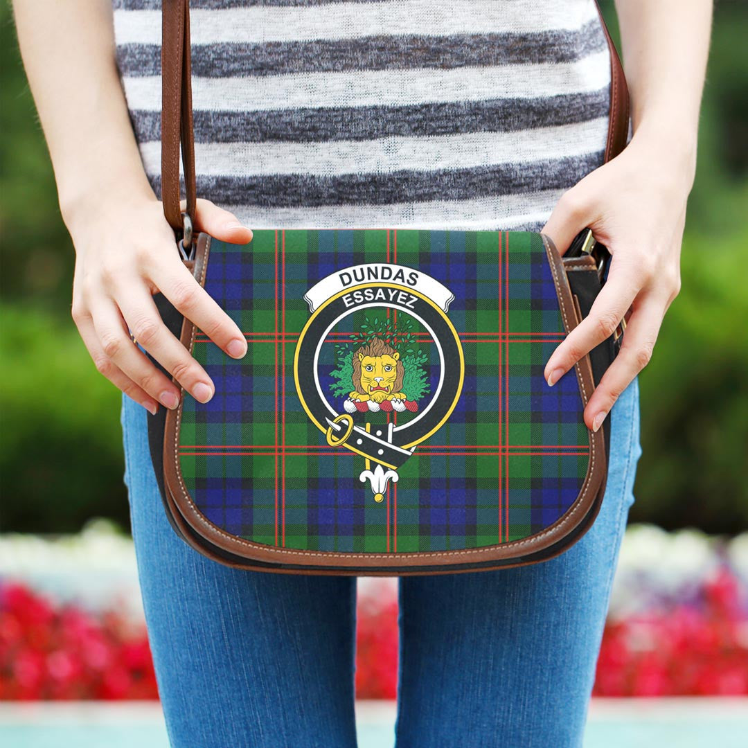 Dundas Modern Tartan Crest Saddle Bag