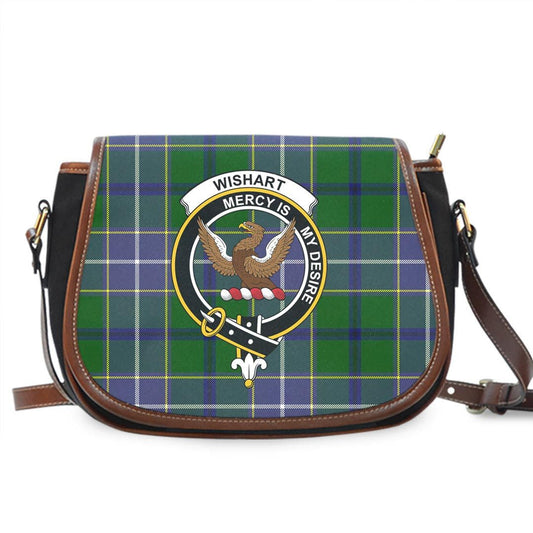 Wishart Hunting Modern Tartan Crest Saddle Bag