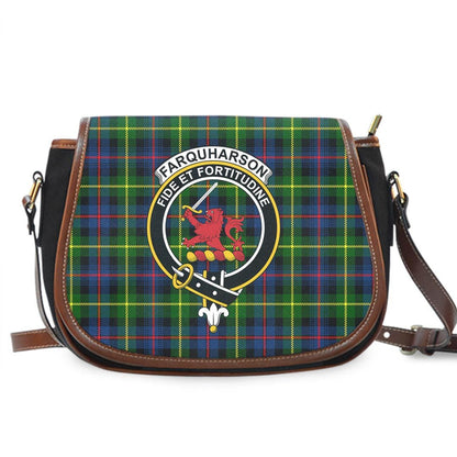 Farquharson Modern Tartan Crest Saddle Bag