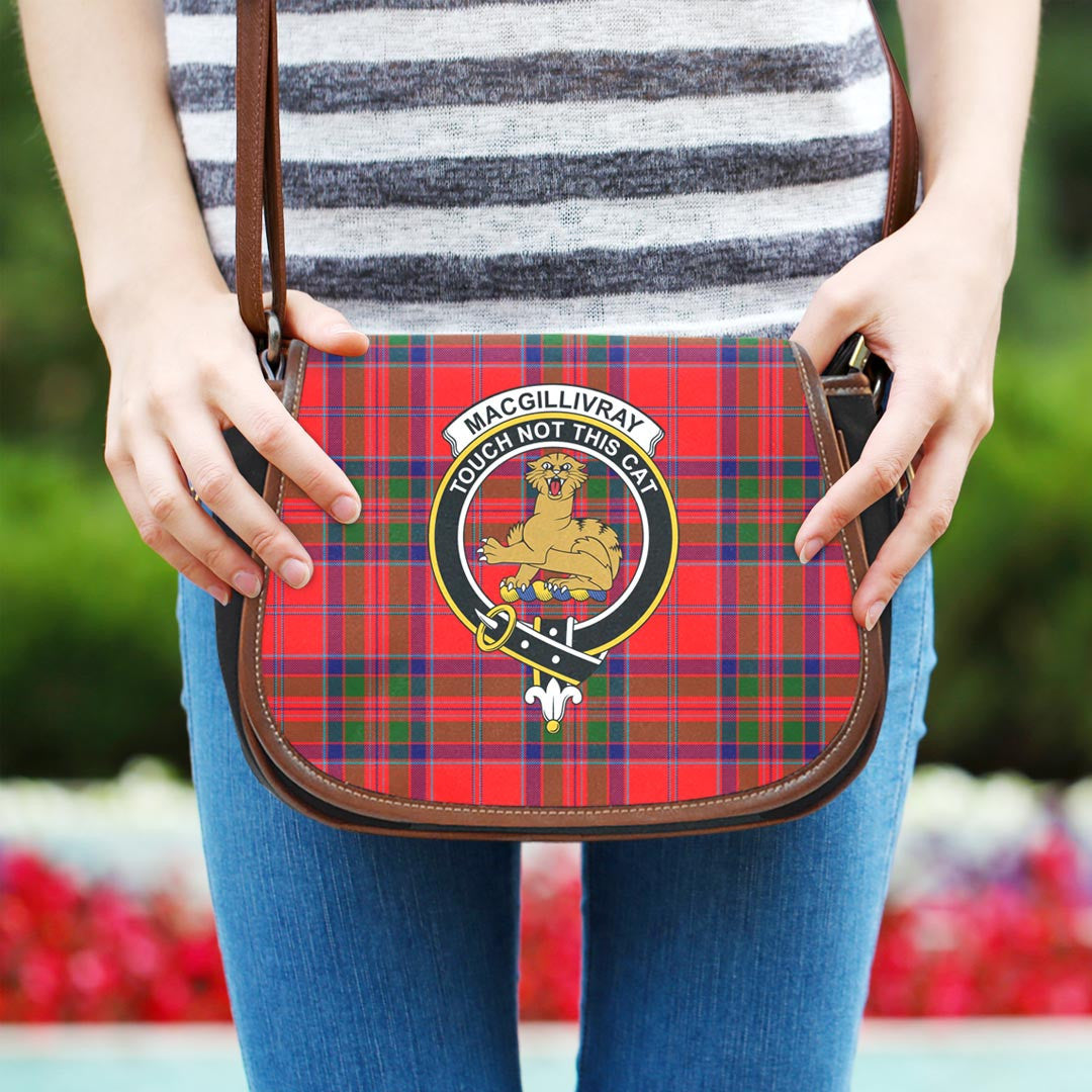 MacGillivray Modern Tartan Crest Saddle Bag