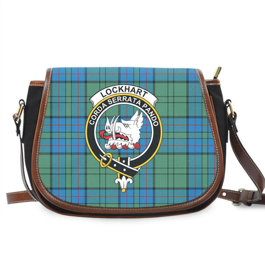 Lockhart Modern Tartan Crest Saddle Bag