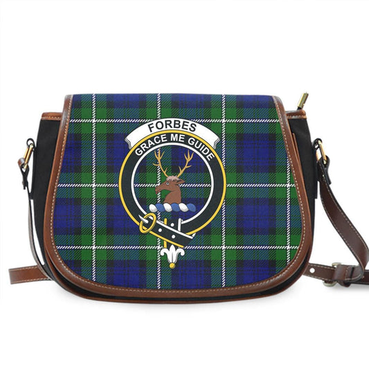 Forbes Modern Tartan Crest Saddle Bag