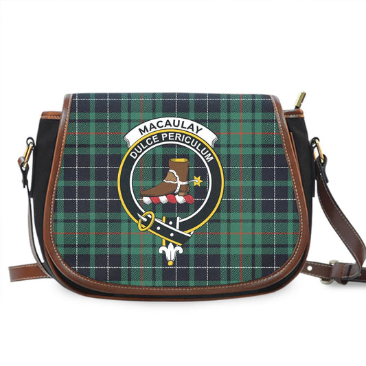 MacAulay Hunting Ancient Tartan Crest Saddle Bag